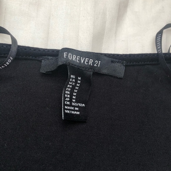 SOLD Forever 21 Black Long Sleeve Mock Wrap Dress - Picture 4 of 4